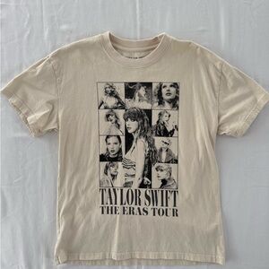 Taylor Swift The Eras Tour Beige T-Shirt Size Medium Official Tour Merch
